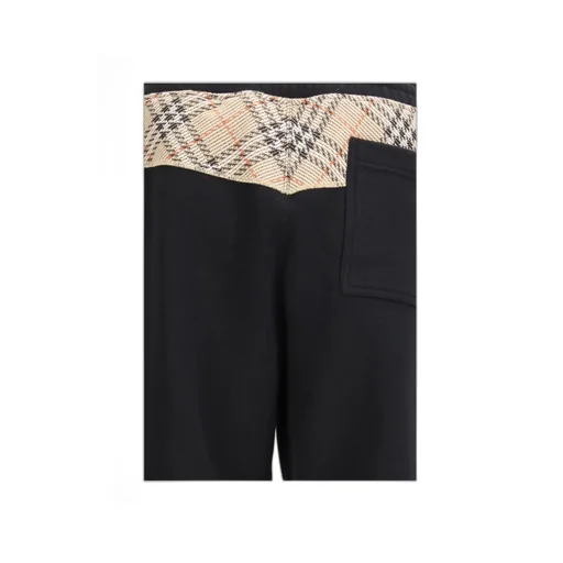 Burberry Check Detail Jogging Trousers