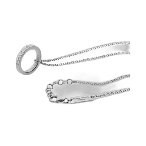 Maison Margiela Logo Ring Pendant Necklace