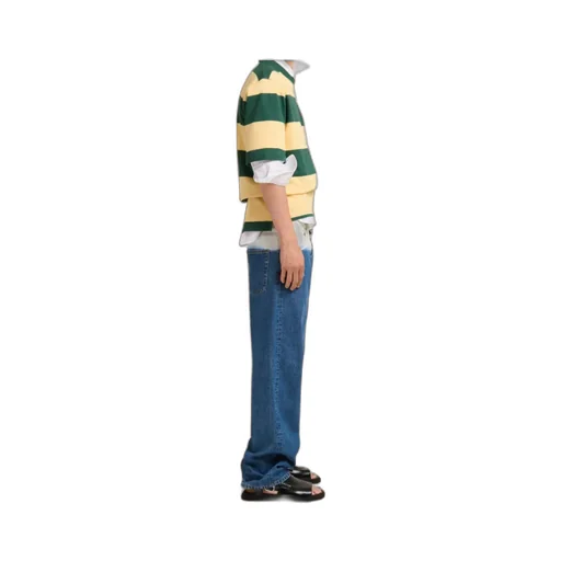 Green And Yellow Maxi-Stripe Cotton T-Shirt