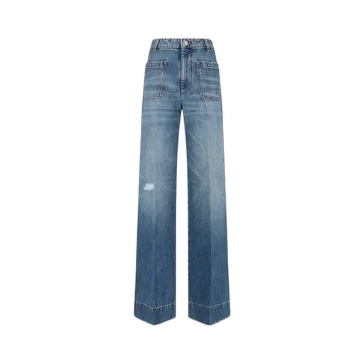 Victoria Beckham Distressed Regular Fit Jeans