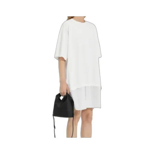 Mm6 Maison Margiela Crewneck Panelled Dress