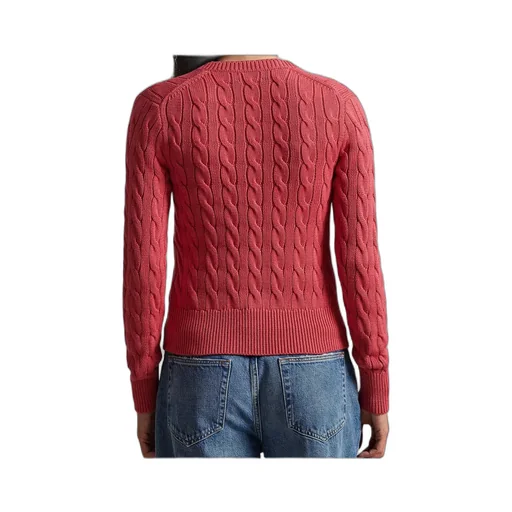 Polo Ralph Lauren Logo Embroidered Cable-Knit Cardigan