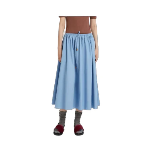Marni Poplin Drawstring Skirt
