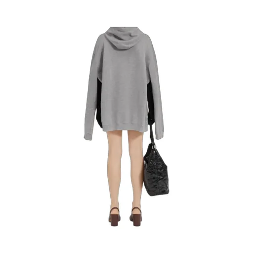 Mm6 Maison Margiela Tie Detailed Hooded Mini Dress
