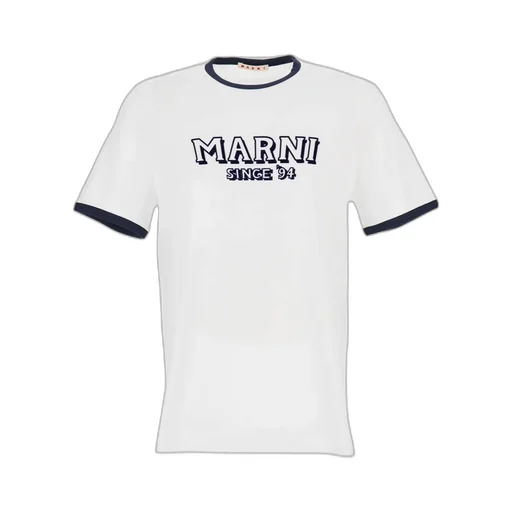 Marni Contrast-Trim Short Sleeved T-Shirt