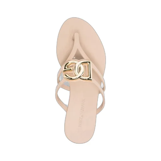 Dolce & Gabbana Logo Plaque Flip Flops