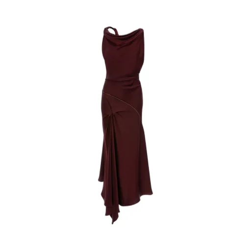 Posy Midi Dress In Cinnabar Red