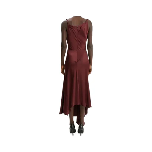 Posy Midi Dress In Cinnabar Red