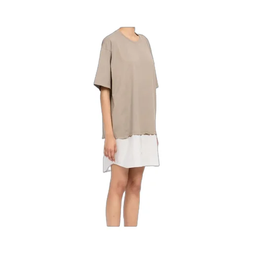 Striped-Panel Mini T-Shirt Dress