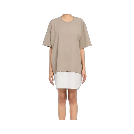 Striped-Panel Mini T-Shirt Dress