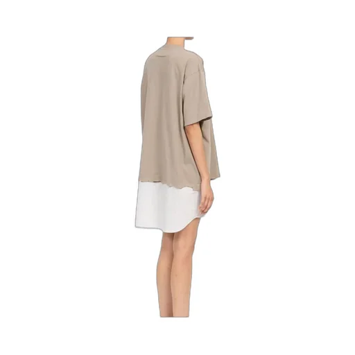 Striped-Panel Mini T-Shirt Dress