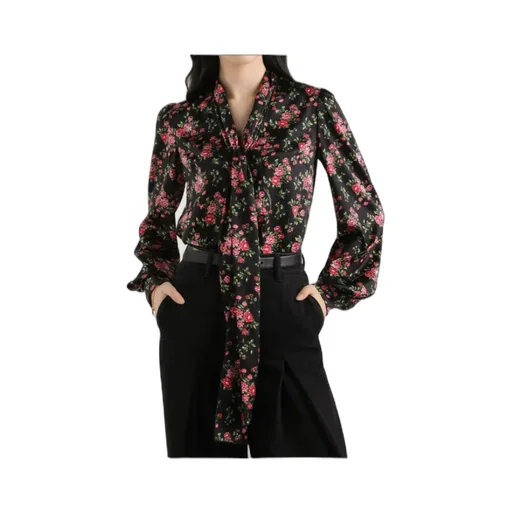 Dolce & Gabbana Bouquet-Printed Satin Shirt