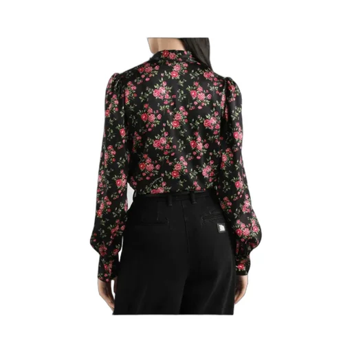 Dolce & Gabbana Bouquet-Printed Satin Shirt