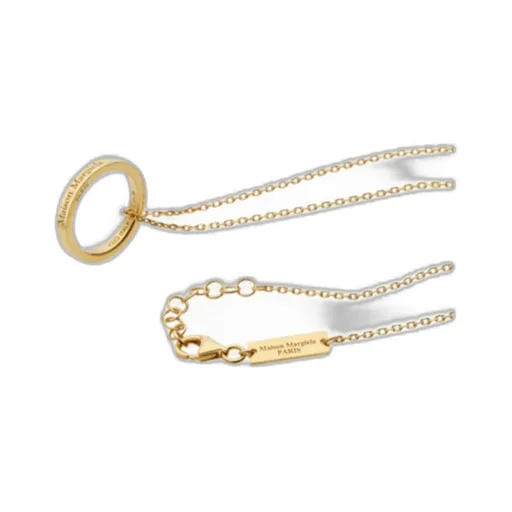 Maison Margiela Logo Ring Pendant Necklace