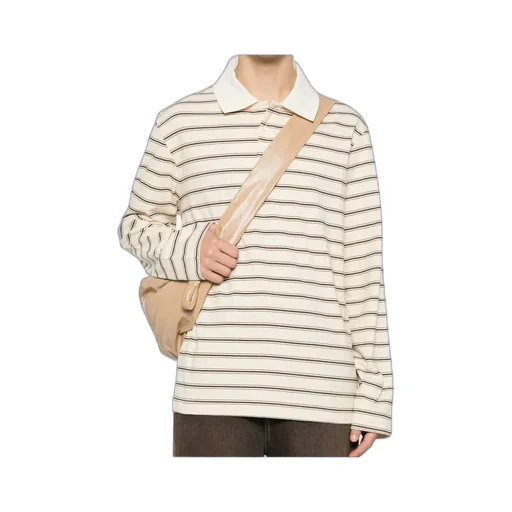 A.P.C. Button Detailed Striped Polo Shirt
