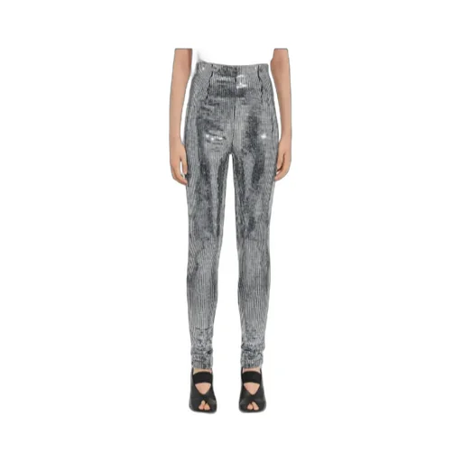 Mm6 Maison Margiela High-Waisted Sequinned Trousers