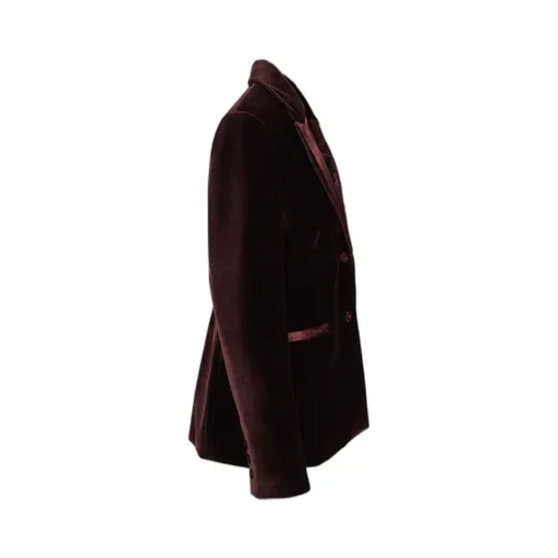 Federica Tosi Velvet Peak-Lapel Blazer