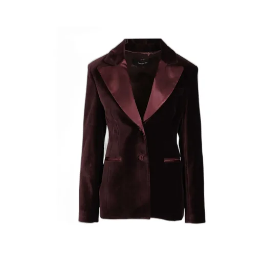 Federica Tosi Velvet Peak-Lapel Blazer