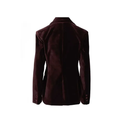 Federica Tosi Velvet Peak-Lapel Blazer