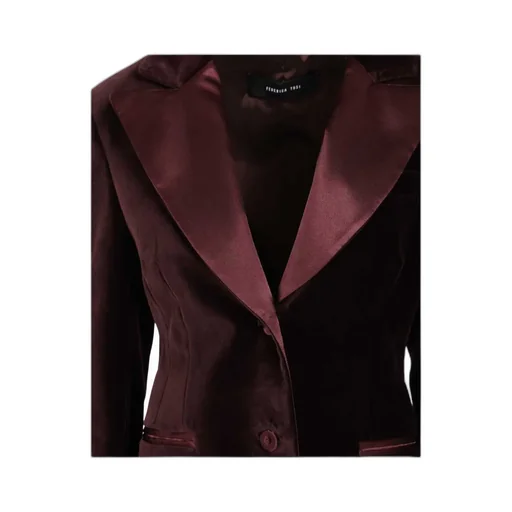 Federica Tosi Velvet Peak-Lapel Blazer