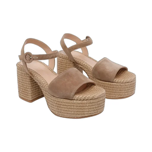 Gianvito Rossi Round-Toe High-Heeled Sandals