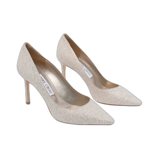 Jimmy Choo Romy 85 Glitter Pointy Toe Pumps