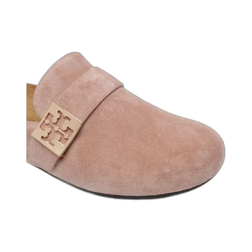 Mellow Metal-Logo Suede Mules