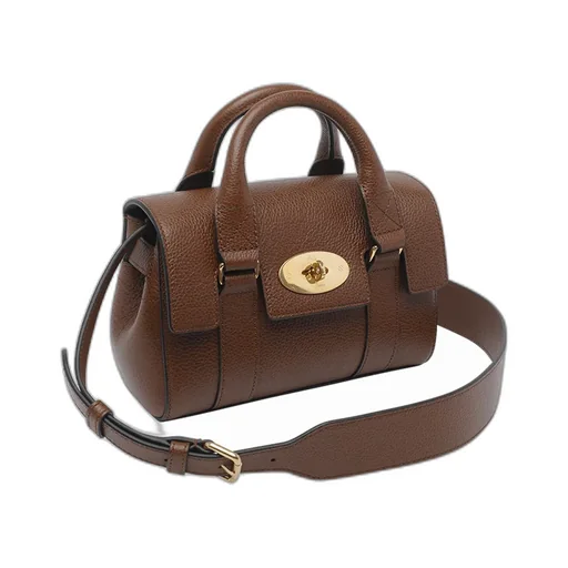 Mulberry Logo Engraved Foldover Top Tote Bag