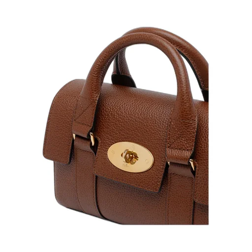 Mulberry Logo Engraved Foldover Top Tote Bag