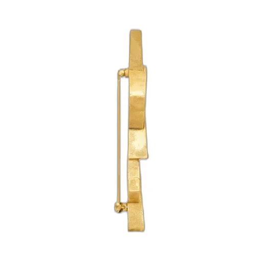 Saint Laurent Cassandre Logo Engraved Brooch