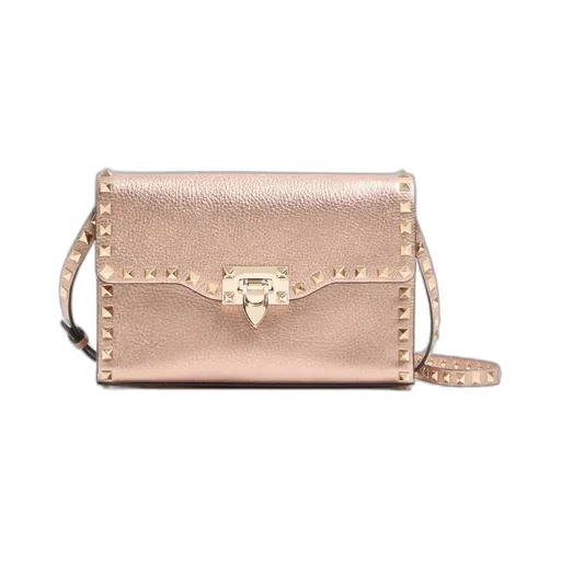 Valentino Garavani Rockstud Foldover Top Small Crossbody Bag
