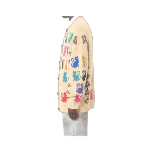 Valentino Animal Patterned Button-Up Cardigan