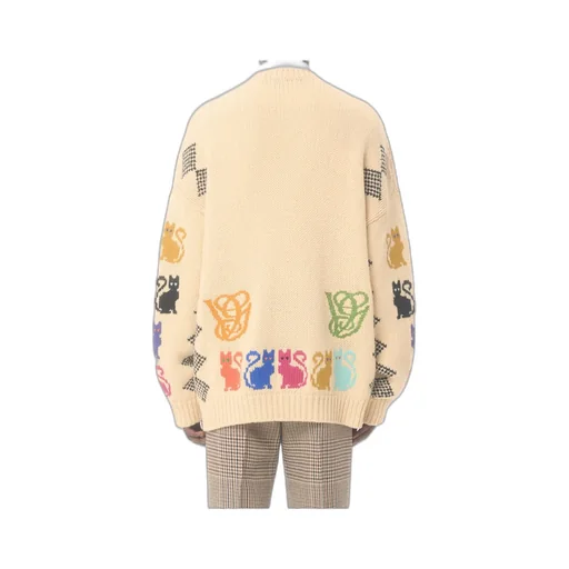Valentino Animal Patterned Button-Up Cardigan