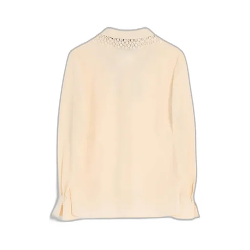 Valentino Lace Detailed V-Neck Shirt