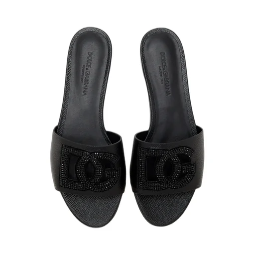 Dolce & Gabbana Logo Embellished Slides
