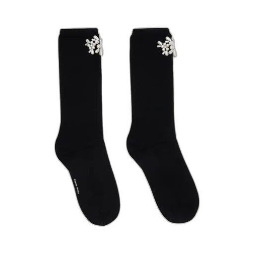Beaded Flower Ankle Socks