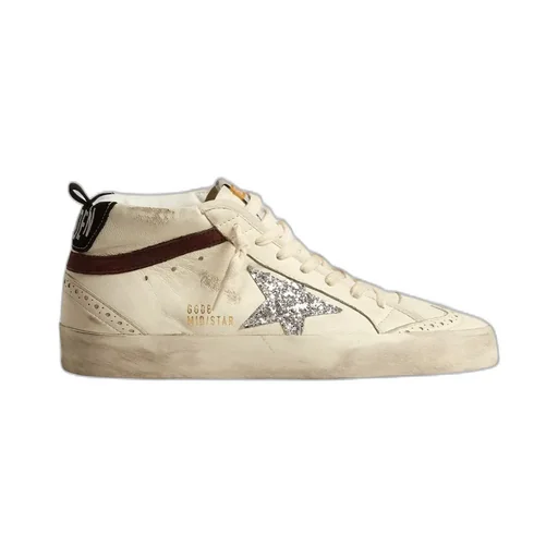 Golden Goose Deluxe Brand Mid Star Glittered Sneakers