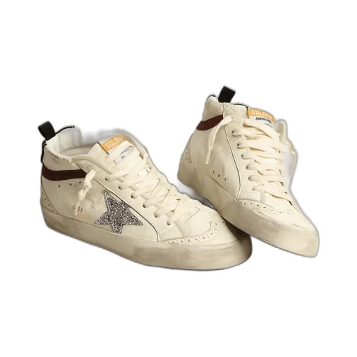 Golden Goose Deluxe Brand Mid Star Glittered Sneakers
