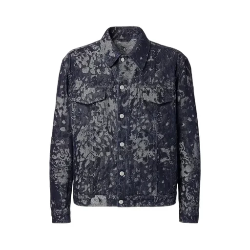 Fendi Falena Drops Jacquard Denim Oversize Jacket