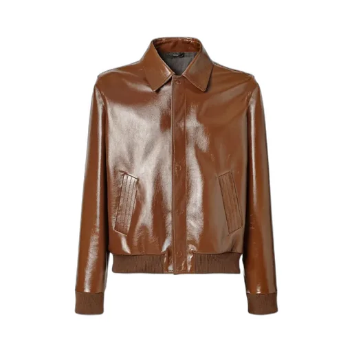 Fendi Long Sleeved Leather Jacket