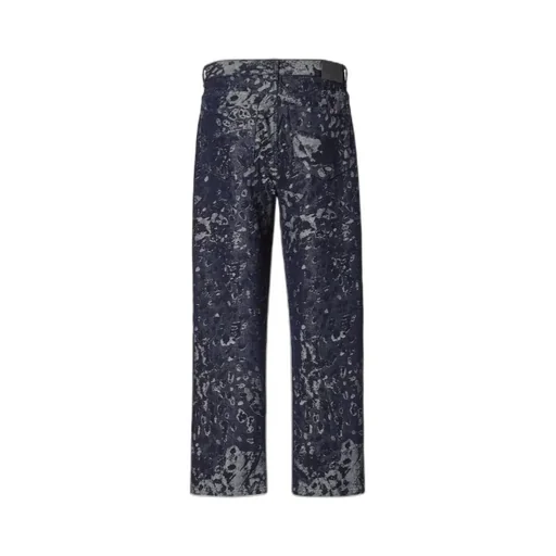 Fendi Straight-Leg Jacquard Long Jeans