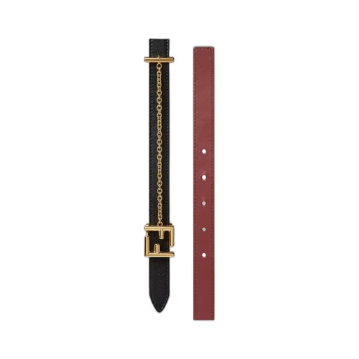 Fendi Ff Buckle Chain Detailed Belt
