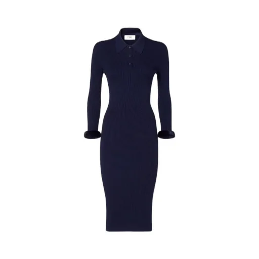 Blue Wool And Silk Dress