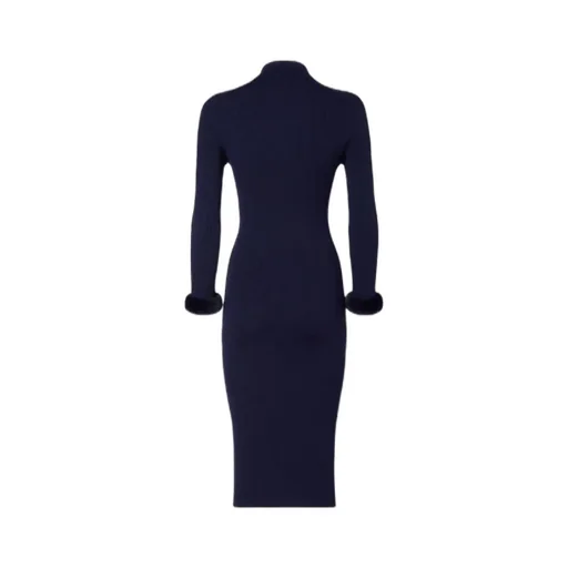 Blue Wool And Silk Dress