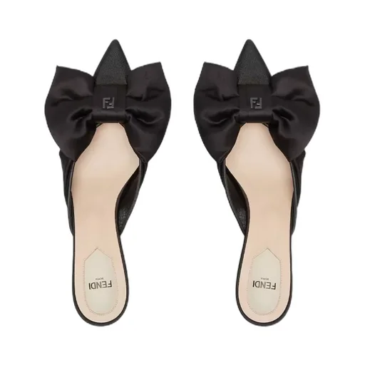 Fendi Colibrì Bow Detailed Pointed-Toe Sabots