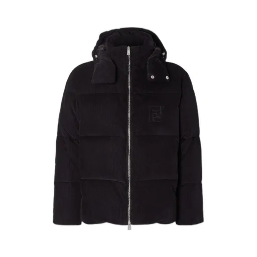 Black Corduroy Down Jacket