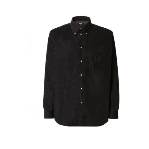 Fendi Ff Embroidered Corduroy Shirt