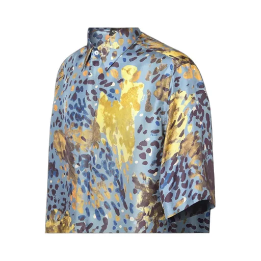 Fendi Allover Falena Printed Short Sleeved Shirt