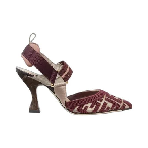 Fendi Colibr Ff High-Heel Slingback Pumps