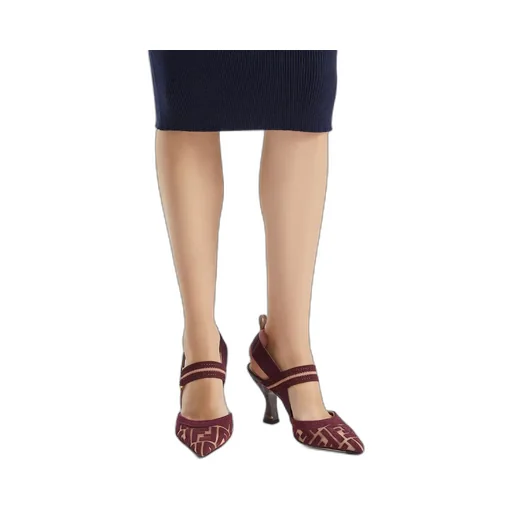 Fendi Colibr Ff High-Heel Slingback Pumps